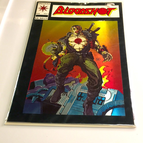 Bloodshot 1993 Foil top Comic Book # 1 Edition NEW Never out of acid free Jacket - Picture 1 of 6